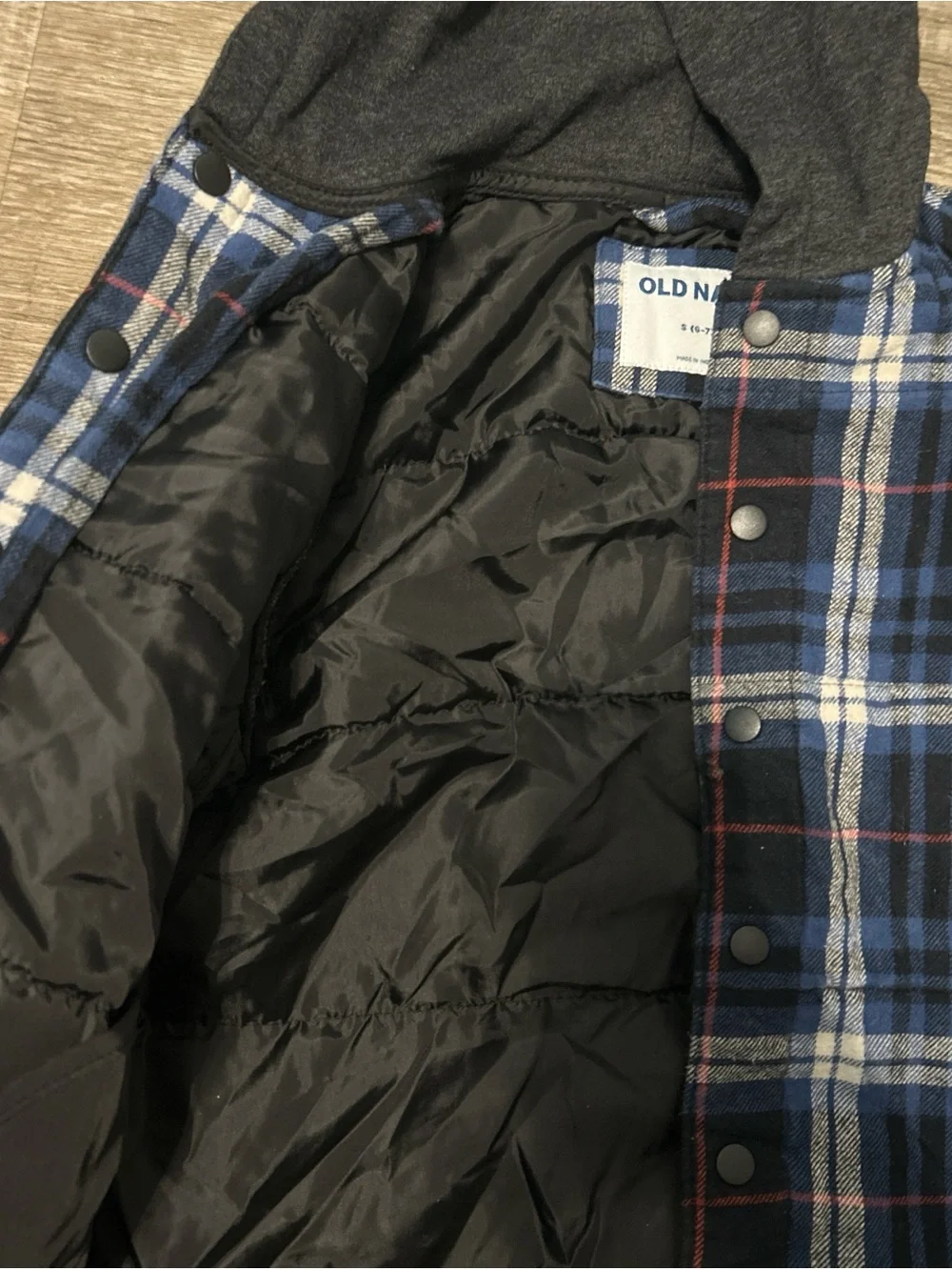 Old Navy plaid hooded